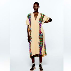 ZARA ELEGANT Multicolor Kaftan Dress